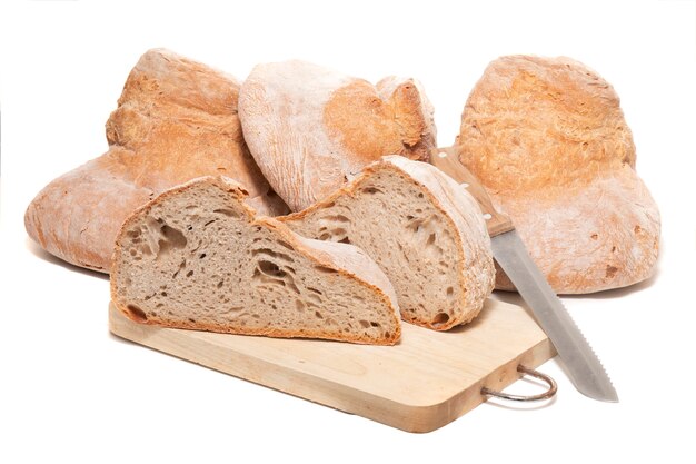 Photo traditional large loaf of bread