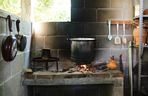 Traditional latin america wood fired kitchen