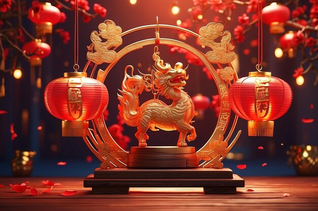 Traditional Lights festival Chinese New Year Ai Generator