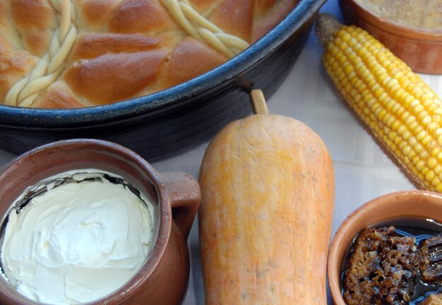 Traditional macedonian and balkans foodpicture of a