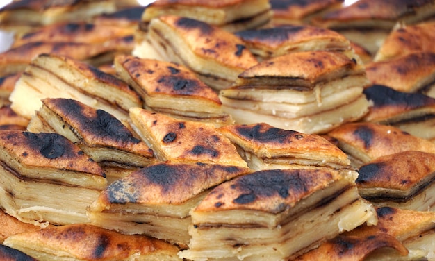 traditional macedonian homemade pastry called gomleze