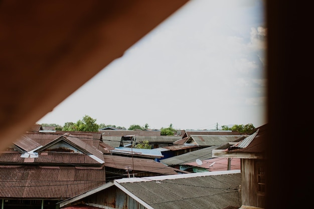 Traditional Malaysian village roof.