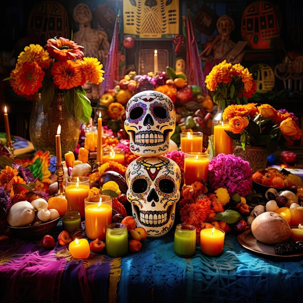 Traditional Mexican altar