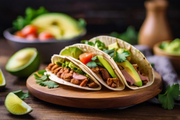 Traditional mexican beef barbacoa tacos