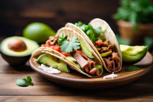 Traditional mexican beef barbacoa tacos