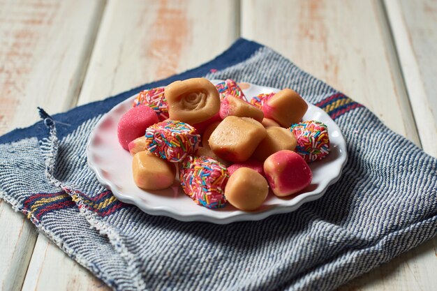 Traditional mexican candies Jamoncillo