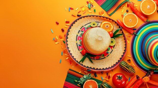 사진 원시적 인 cinco de mayo 발 에 있는 전통적 멕시코 의 장식품