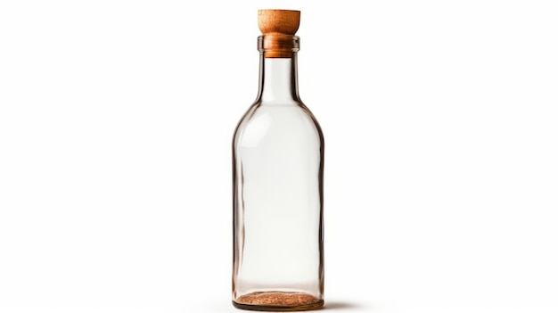 Photo traditional mexican style clear bottle with wooden lid