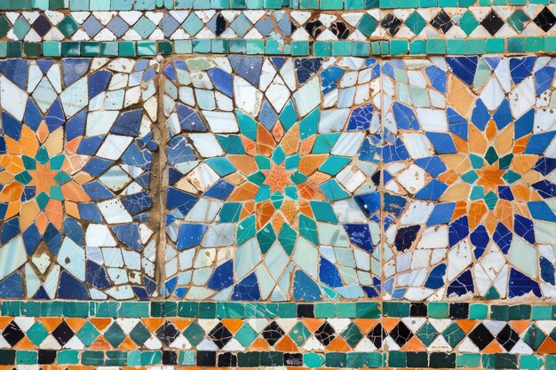 Photo traditional mosaic tiles known as zellige in morocco hassan ii mosque casablanca