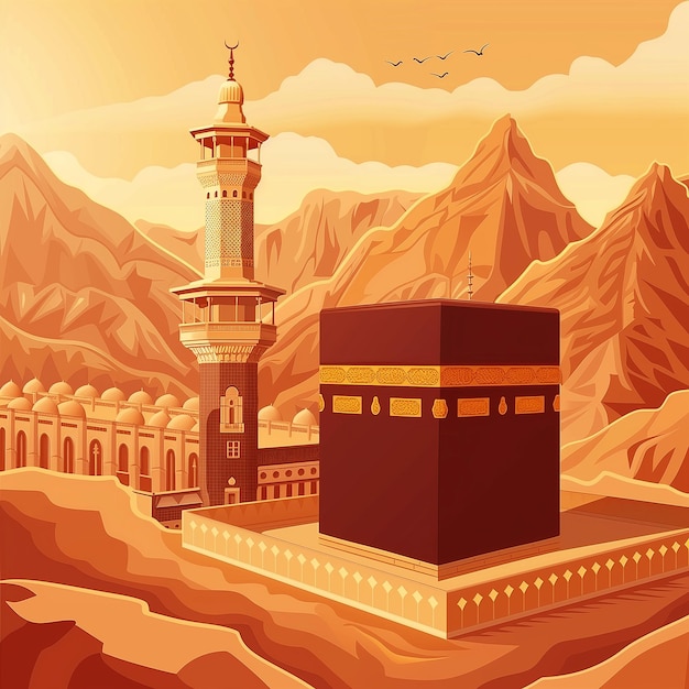 Traditional muslim Eid festival celebration greeting design