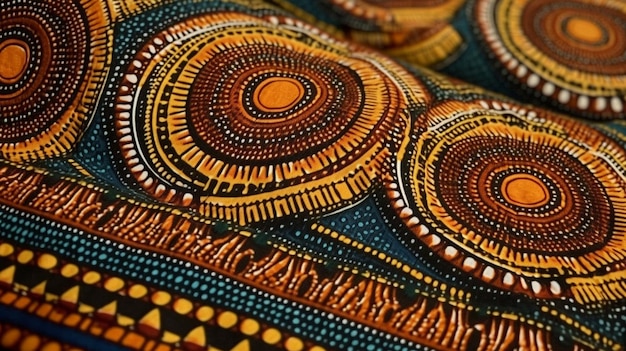 Photo traditional nigerian patterned fabric