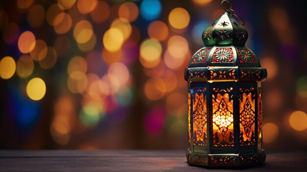 Traditional Oriental Lantern on the Background