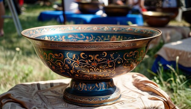 Traditional Ornate Bowl Outdoor Market