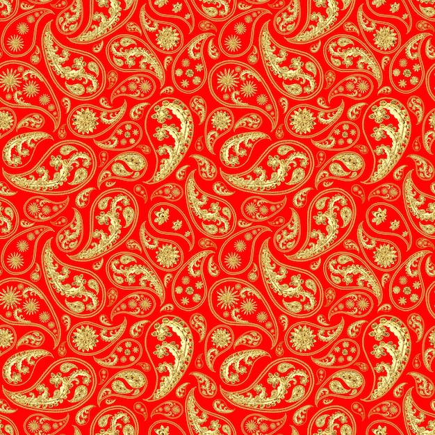 Photo traditional paisley seamless pattern