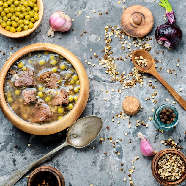 Traditional Peruvian chicken soup