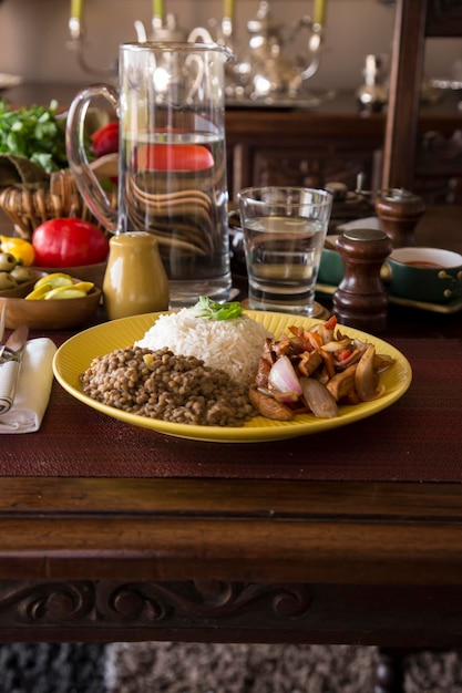 Traditional peruvian comfort food homemade cuisine