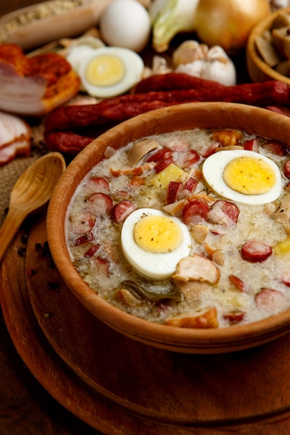 Traditional polish Easter soup