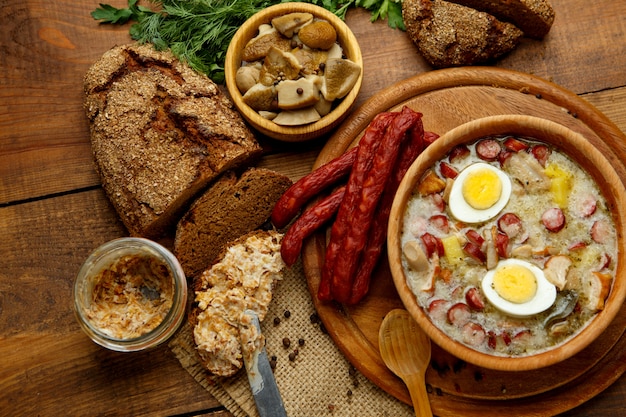 Traditional polish Easter soup