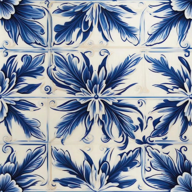 Traditional portuguese azulejo tile