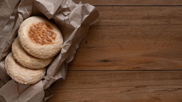 Traditional Portuguese bread Bolo Do Caco