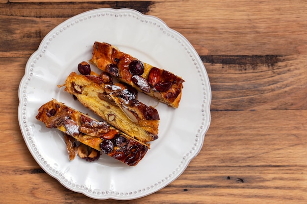 Traditional portuguese cake bolo de rainha