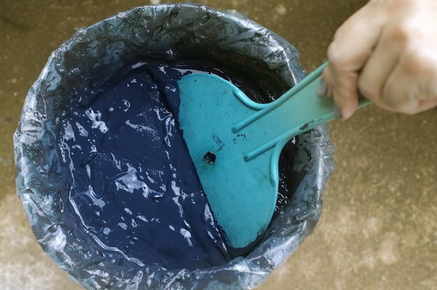 Traditional process of making indigo dye,