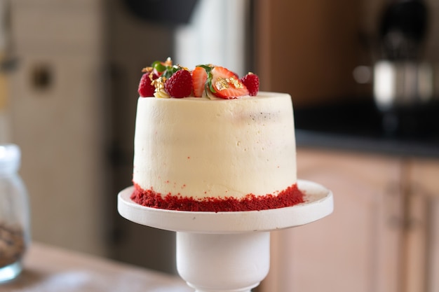 Traditional red velvet cake