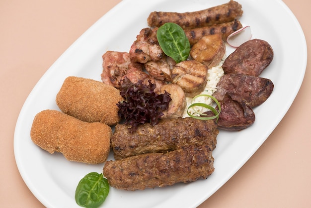 Traditional Romanian food plateau