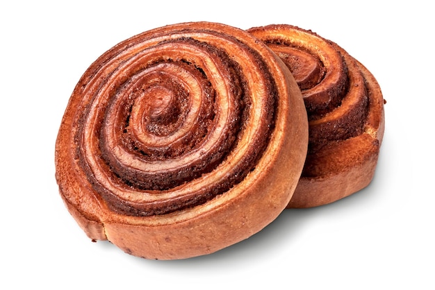 Traditional round cinnamon baked roll