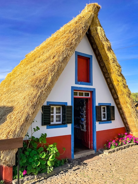 Traditional rural house in santana madeira portugal