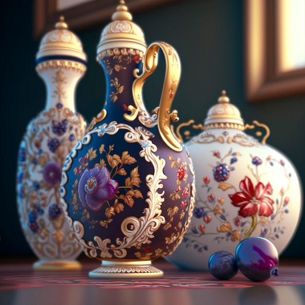 Traditional Russian Porcelain A Timeless Art Form with Rich Colors and Unique Designs