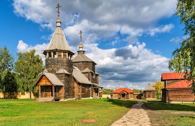 The traditional russian wooden church in Suzdal Russia