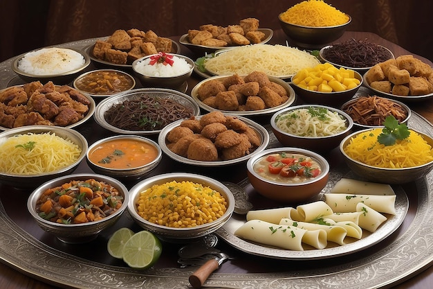 Photo traditional saudi arabian foods