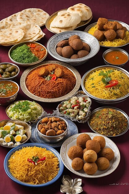 Photo traditional saudi arabian foods