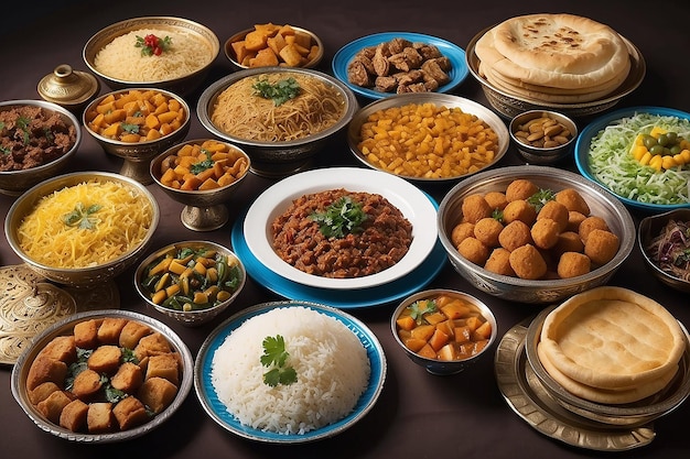 Photo traditional saudi arabian foods