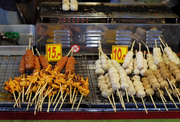 Traditional sea food in the street of Thailand