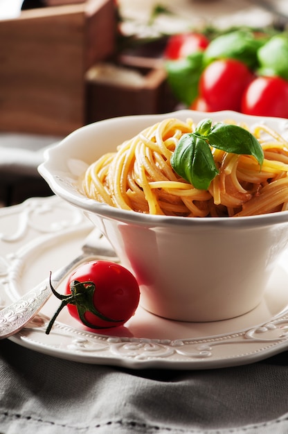 Traditional sicilian red pesto with tomato