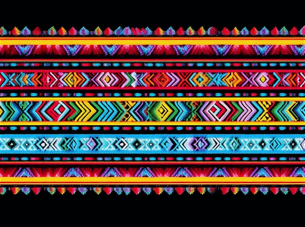 Premium AI Image | Traditional South America Peruvian native design  national pattern