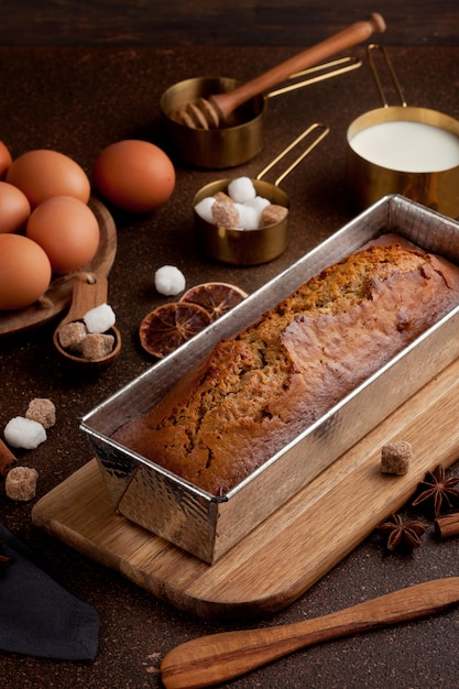 Traditional spice gingerbread cake 