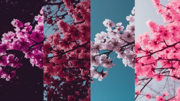 Photo traditional springtime cherry blossom flower wallpaper design