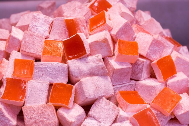 Traditional style turkish delight sweets