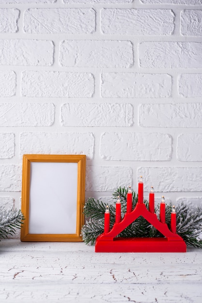 Traditional Swedish candlestick with seven candles