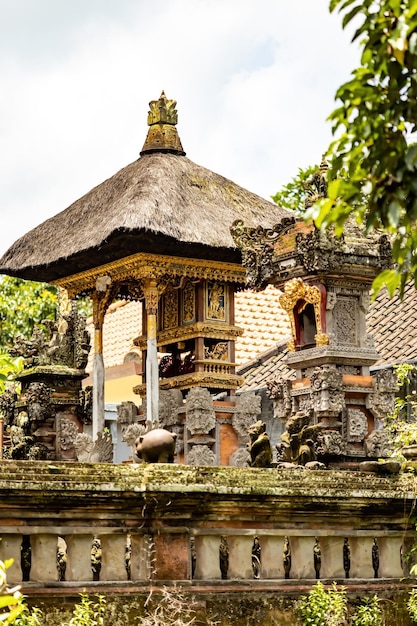 Traditional temple roof in Bali, Indonesia