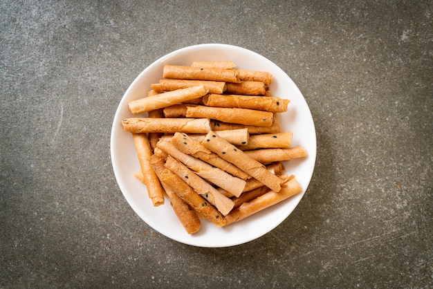 Traditional Thai crispy coconut roll