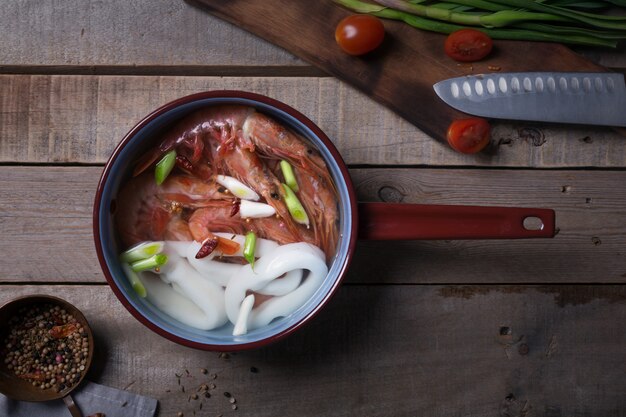 Traditional Thai soup Tom Yam