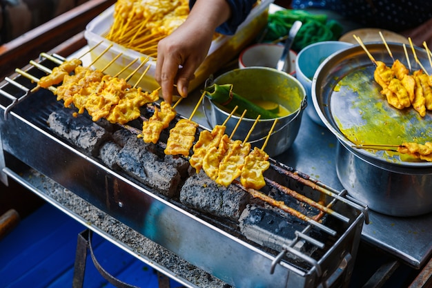 Traditional Thai steak roasted pork