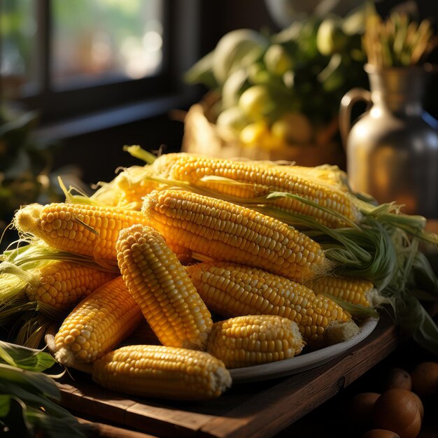 Photo traditional thanksgiving corn