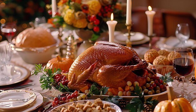 Traditional thanksgiving dinner