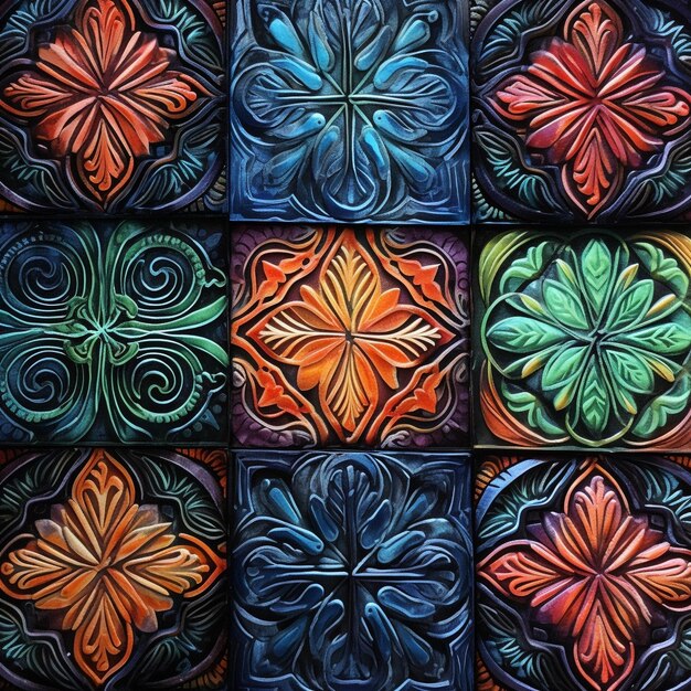 Traditional tile designs and tile decoration