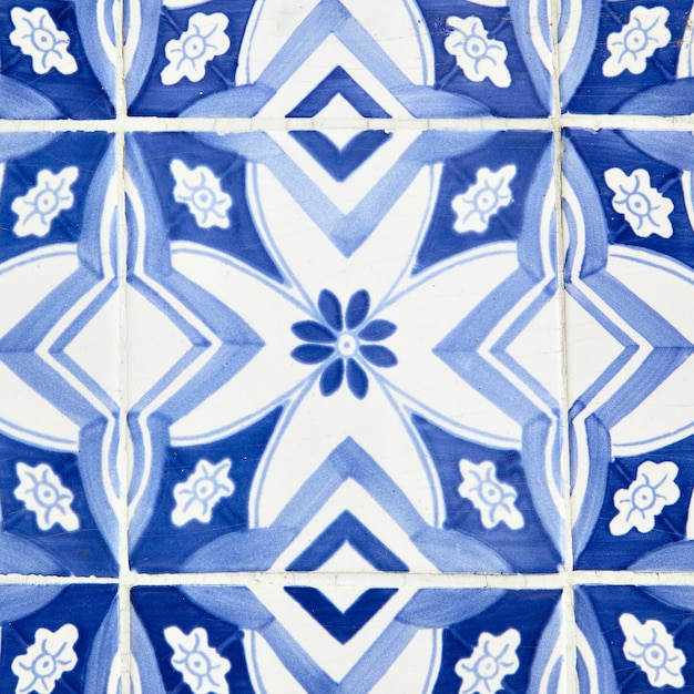 Piastrelle tradizionali (azulejos) a lisbona, portogallo